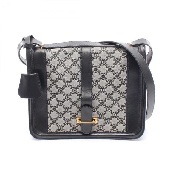 CELINE Gray Leather Shoulder Bag - Picture 1 of 11